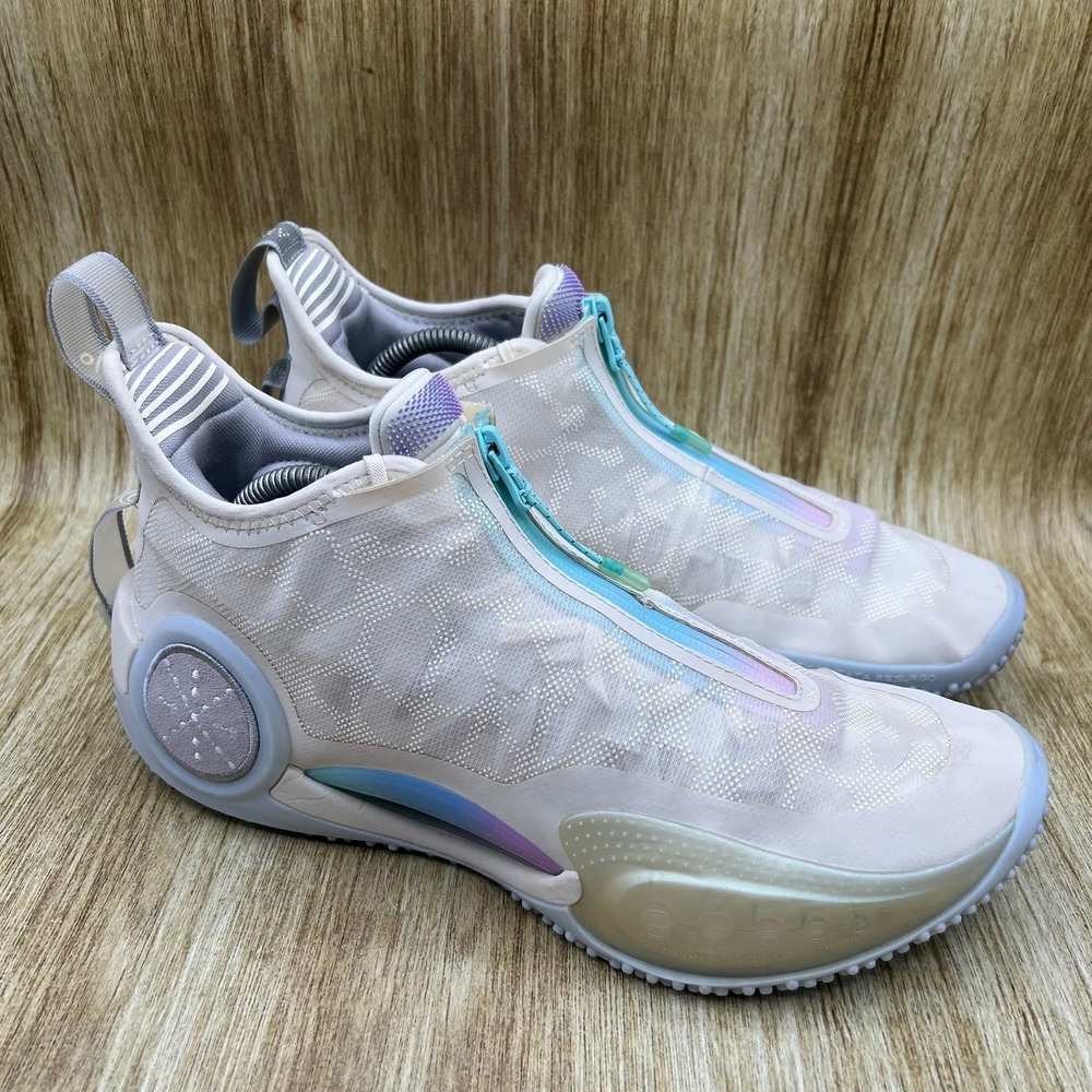 Li-Ning Way of Wade 9 Cotton Candy Men's Size 10 White Zipper‎ Basketball Shoes